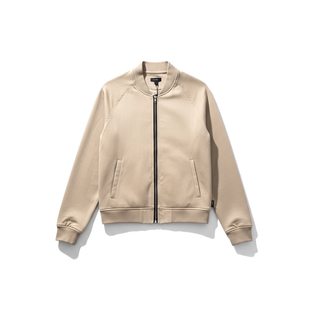 WLKN Women's Taupe Satin Bomber Jacket - Picture 2 of 4